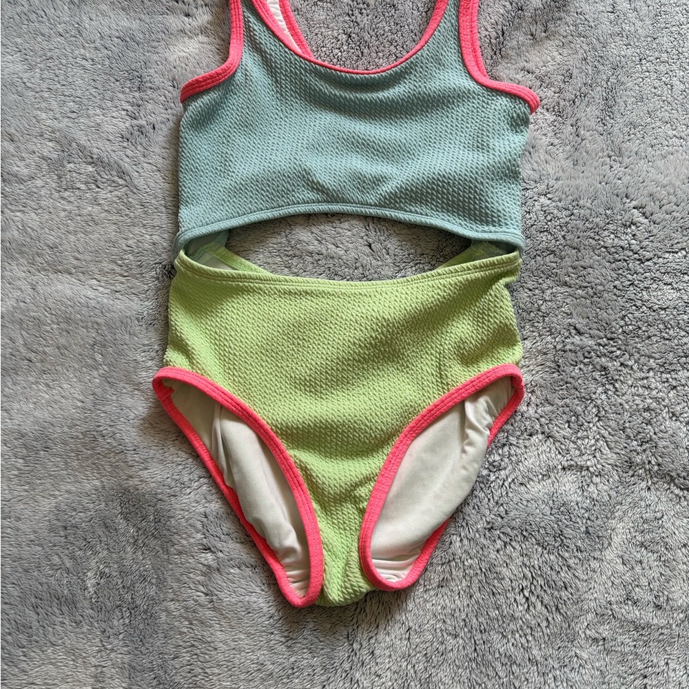 Old Navy Girls Two-Tone Bikini Set with Pink Trim